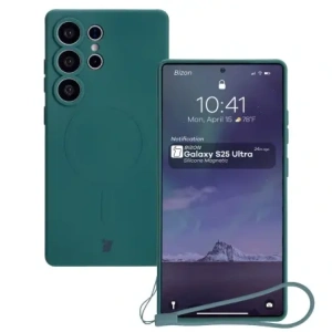 Buy Bizon Case Silicone Magnetic Samsung Galaxy S25 Ultra dark green - BIZ8243 - {ean13} - Home Screen Store Europe