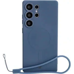 Kup Silikonový kryt s magnetickým kroužkem Bizon Case Silicone Magnetic pro Samsung Galaxy S25 Ultra v námořnické modré barvě - BIZ8244 - {ean13} - Sklep Home Screen