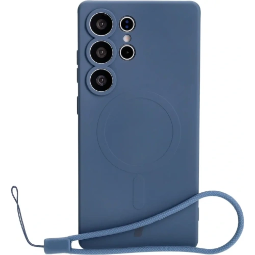 Kup Silikonový kryt s magnetickým kroužkem Bizon Case Silicone Magnetic pro Samsung Galaxy S25 Ultra v námořnické modré barvě - BIZ8244 - {ean13} - Sklep Home Screen