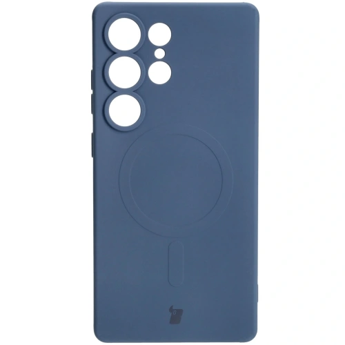 Kup Silikonový kryt s magnetickým kroužkem Bizon Case Silicone Magnetic pro Samsung Galaxy S25 Ultra v námořnické modré barvě - BIZ8244 - {ean13} - Sklep Home Screen