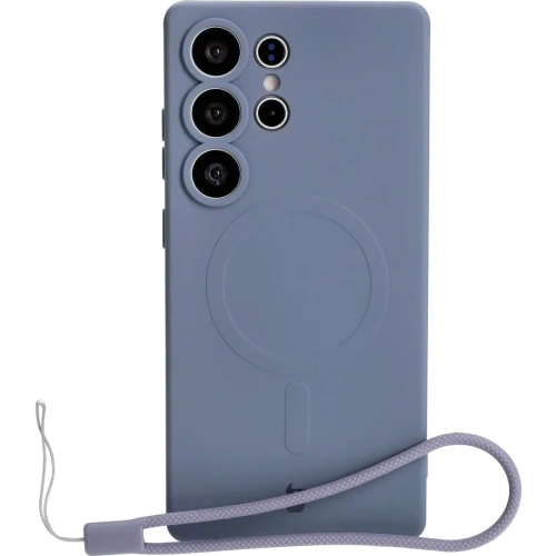 Kup Silikonový obal s magnetickým kroužkem Bizon Case Silicone Magnetic pro Samsung Galaxy S25 Ultra šedý - BIZ8245 - {ean13} - Sklep Home Screen