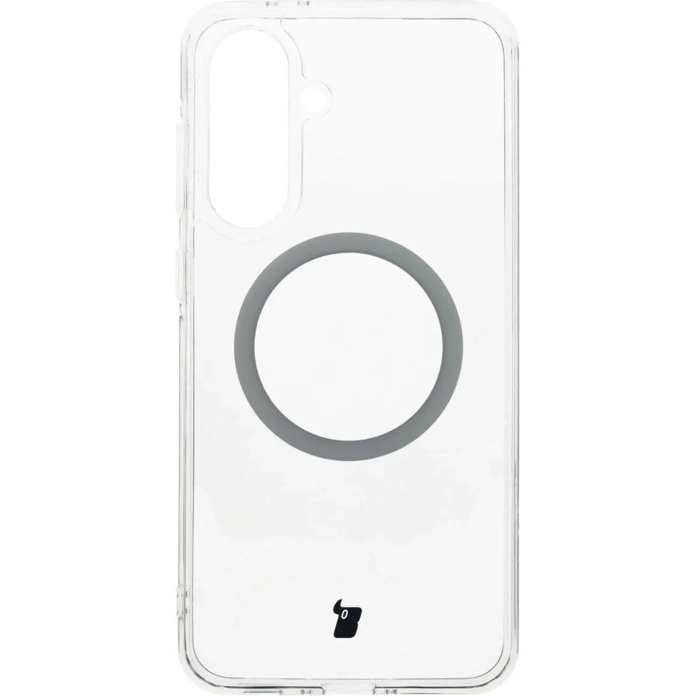 Etui z pierścieniem magnetycznym Bizon Case CrystalO do Samsung Galaxy A36 5G przezroczyste