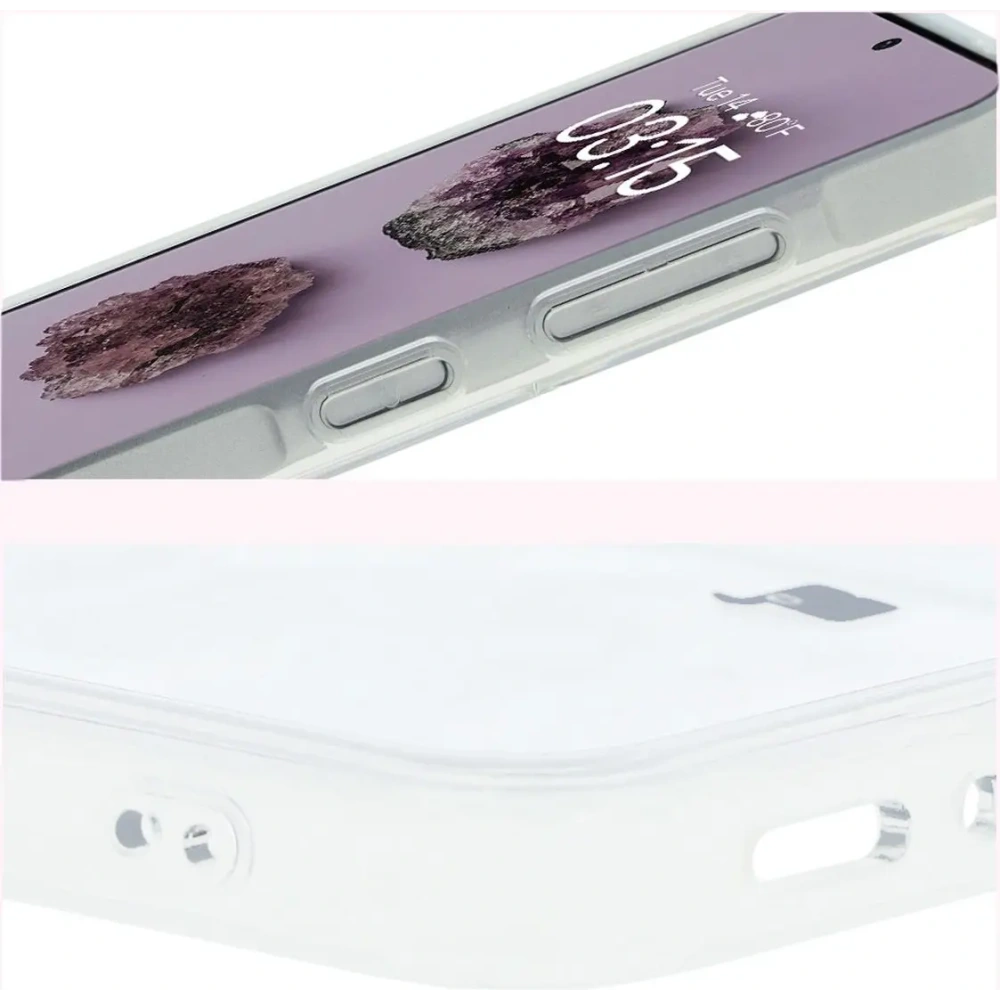 Etui z pierścieniem magnetycznym Bizon Case CrystalO do Samsung Galaxy A36 5G przezroczyste