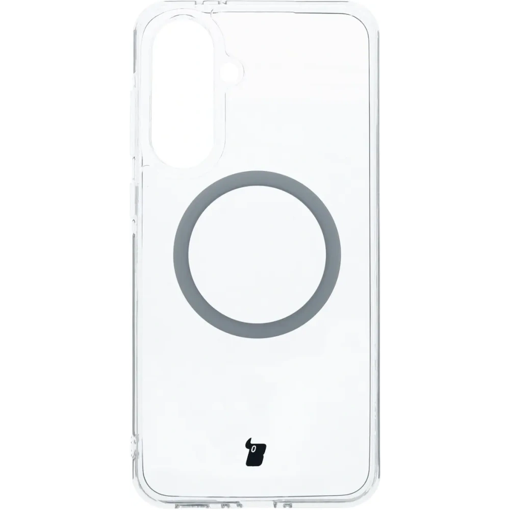Etui z pierścieniem magnetycznym Bizon Case CrystalO do Samsung Galaxy A56 5G przezroczyste