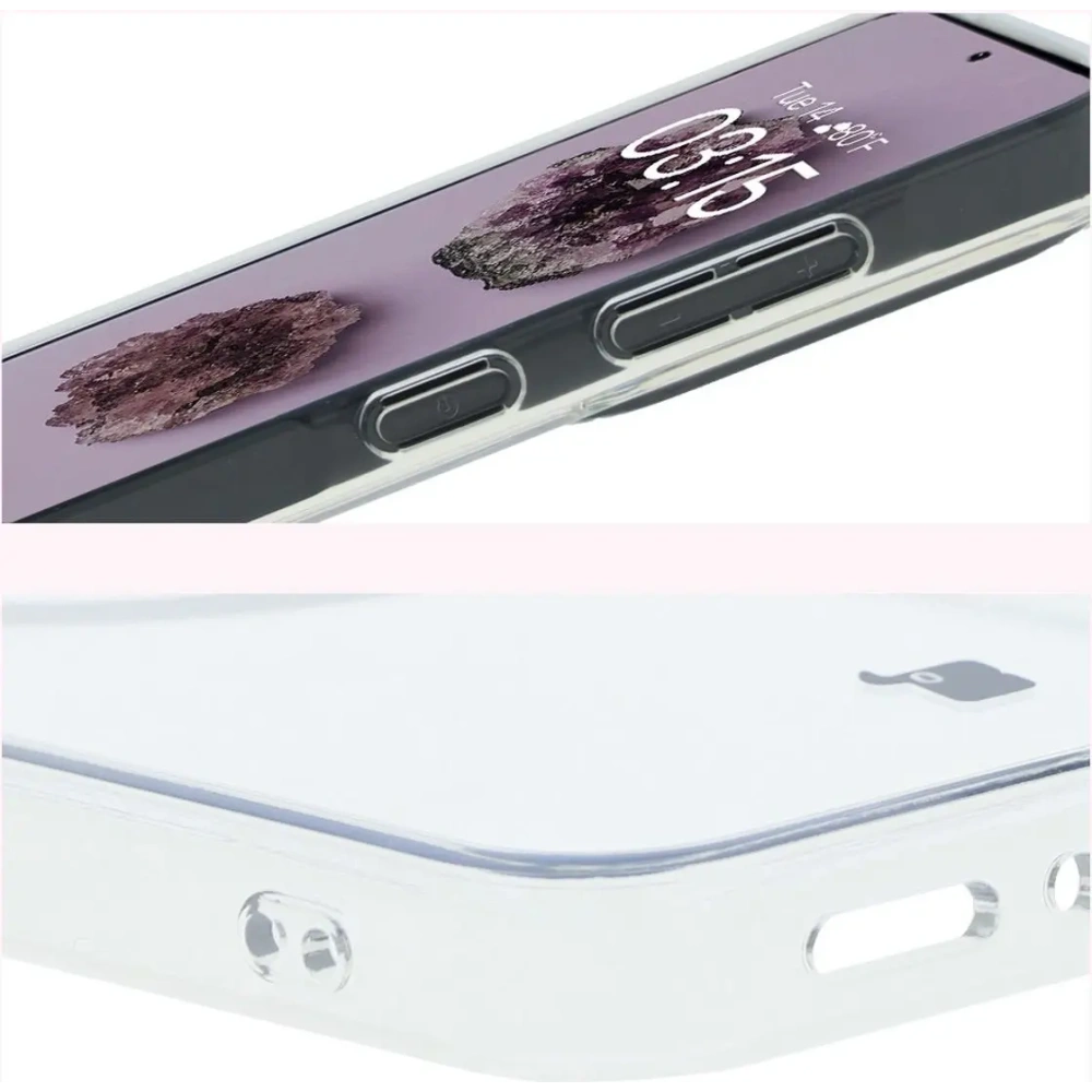 Etui z pierścieniem magnetycznym Bizon Case CrystalO do Samsung Galaxy A56 5G przezroczyste