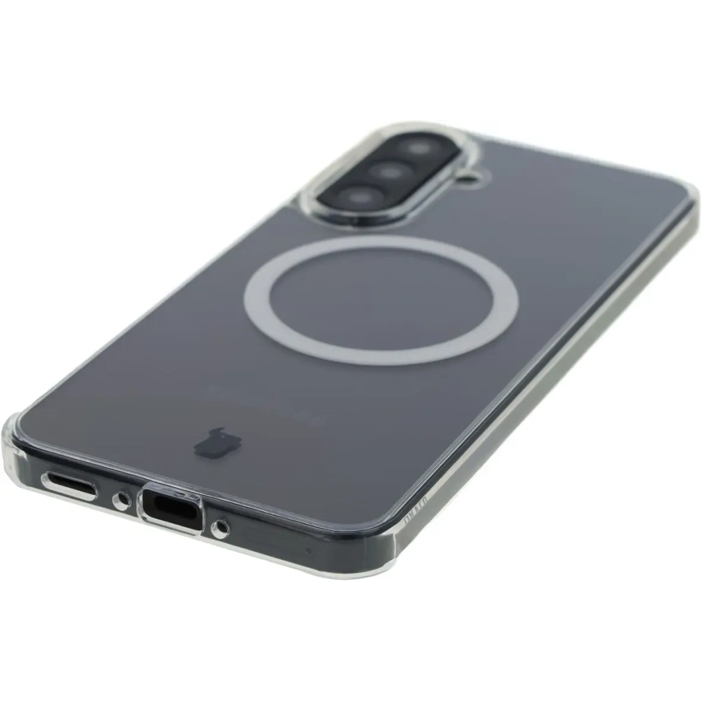 Etui z pierścieniem magnetycznym Bizon Case CrystalO do Samsung Galaxy A56 5G przezroczyste