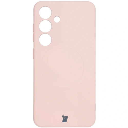Kup Silikonový obal s magnetickým kroužkem Bizon Case Silicone Magnetic pro Samsung Galaxy S25 / S24 světle růžový - BIZ8250 - {ean13} - Sklep Home Screen