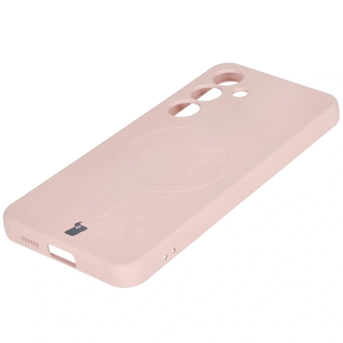 Kup Silikonový obal s magnetickým kroužkem Bizon Case Silicone Magnetic pro Samsung Galaxy S25 / S24 světle růžový - BIZ8250 - {ean13} - Sklep Home Screen