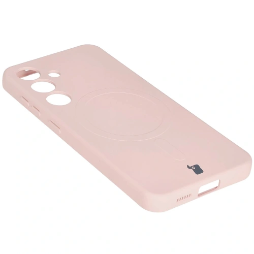 Kup Silikonový obal s magnetickým kroužkem Bizon Case Silicone Magnetic pro Samsung Galaxy S25 / S24 světle růžový - BIZ8250 - {ean13} - Sklep Home Screen