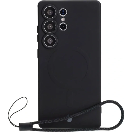 Kup Silikonový obal s magnetickým kroužkem Bizon Case Silicone Magnetic pro Samsung Galaxy S25 Ultra černý - BIZ8251 - {ean13} - Sklep Home Screen