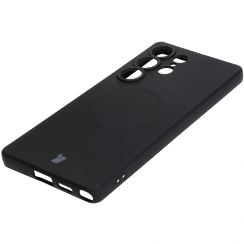 Kup Silikonový obal s magnetickým kroužkem Bizon Case Silicone Magnetic pro Samsung Galaxy S25 Ultra černý - BIZ8251 - {ean13} - Sklep Home Screen