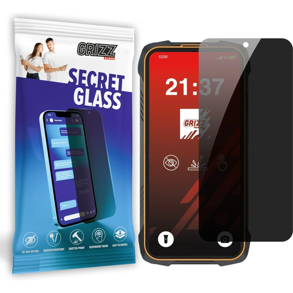 Matowe szkło prywatyzujące GrizzGlass SecretGlass do Cubot King Kong 6