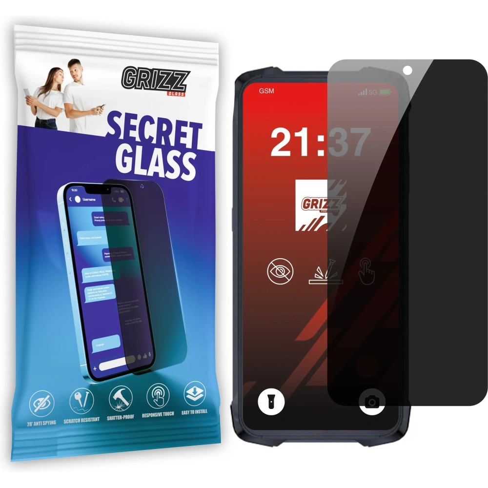 Matowe szkło prywatyzujące GrizzGlass SecretGlass do Cubot King Kong 9