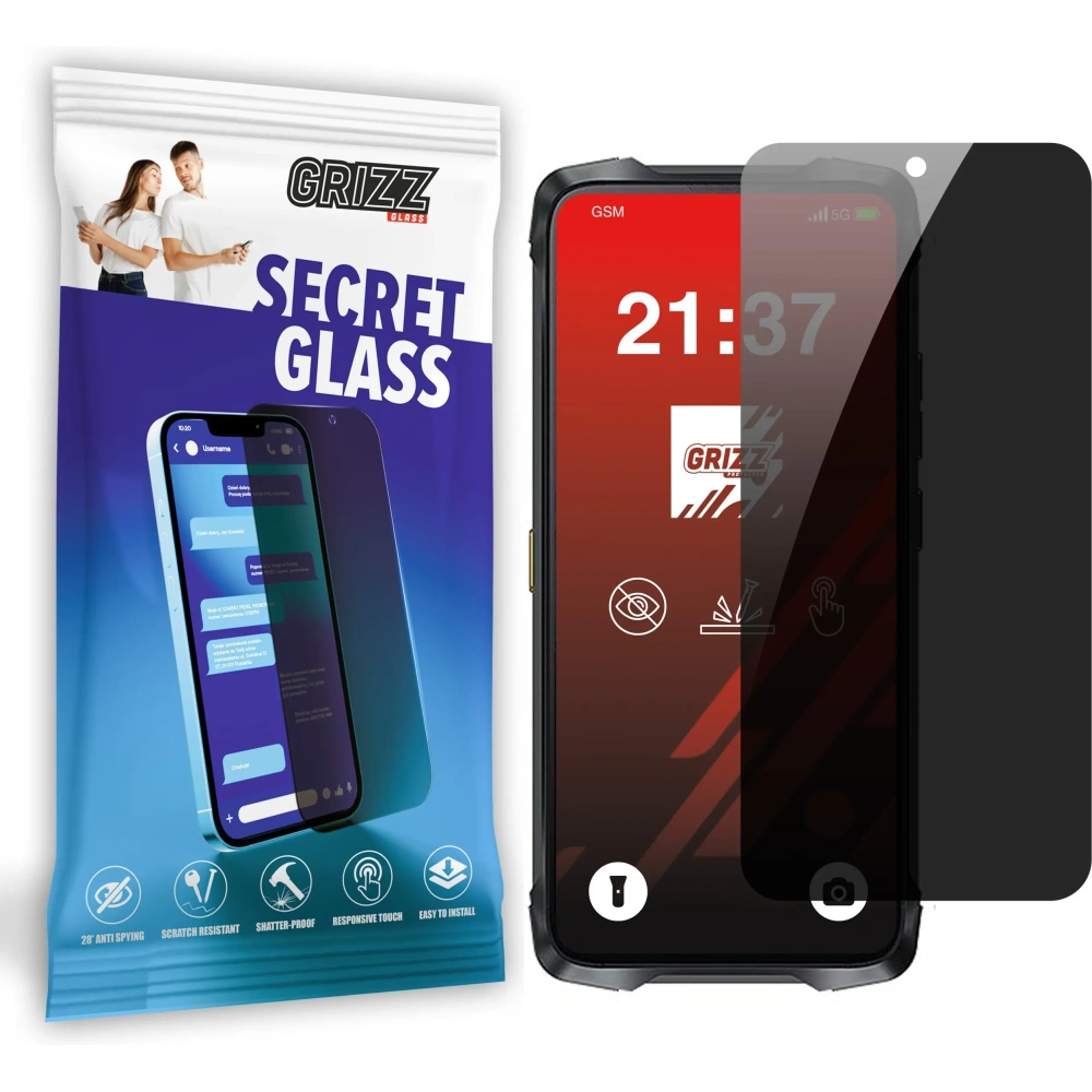 Matowe szkło prywatyzujące GrizzGlass SecretGlass do Cubot King Kong Power 3