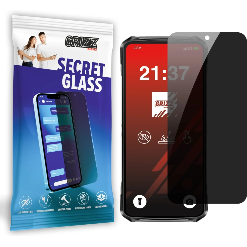 Matowe szkło prywatyzujące GrizzGlass SecretGlass do Doogee S119