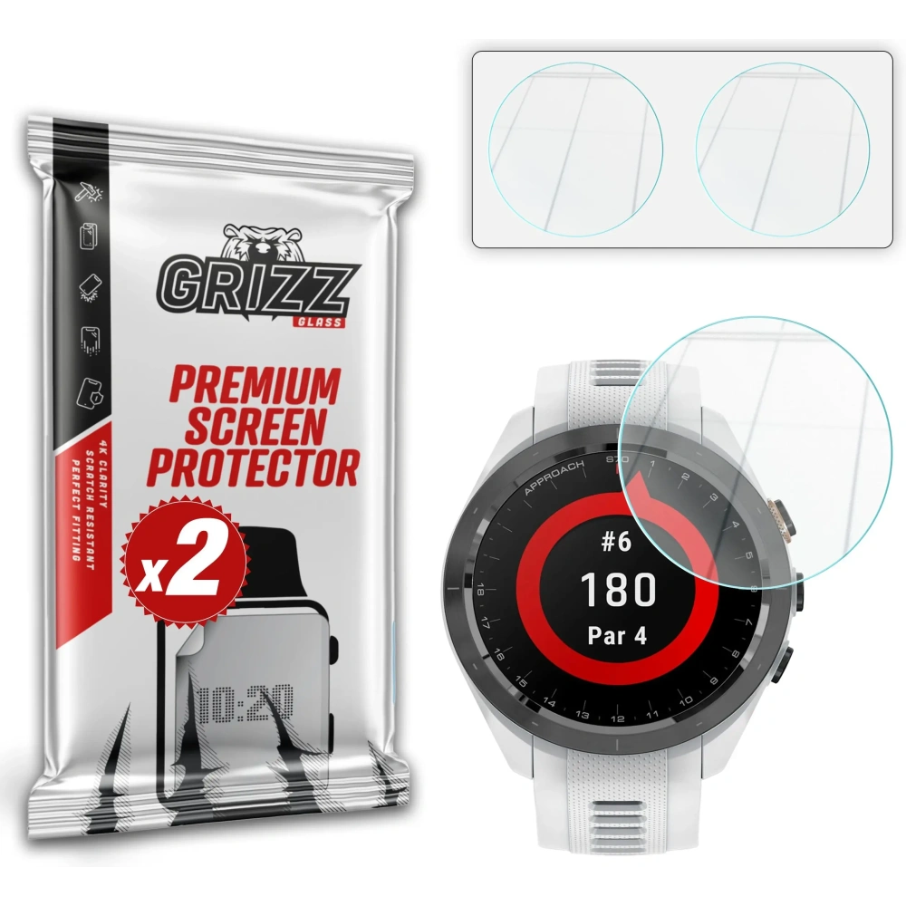 Szkło hybrydowe GrizzGlass HybridGlass do Garmin Approach S70 42mm