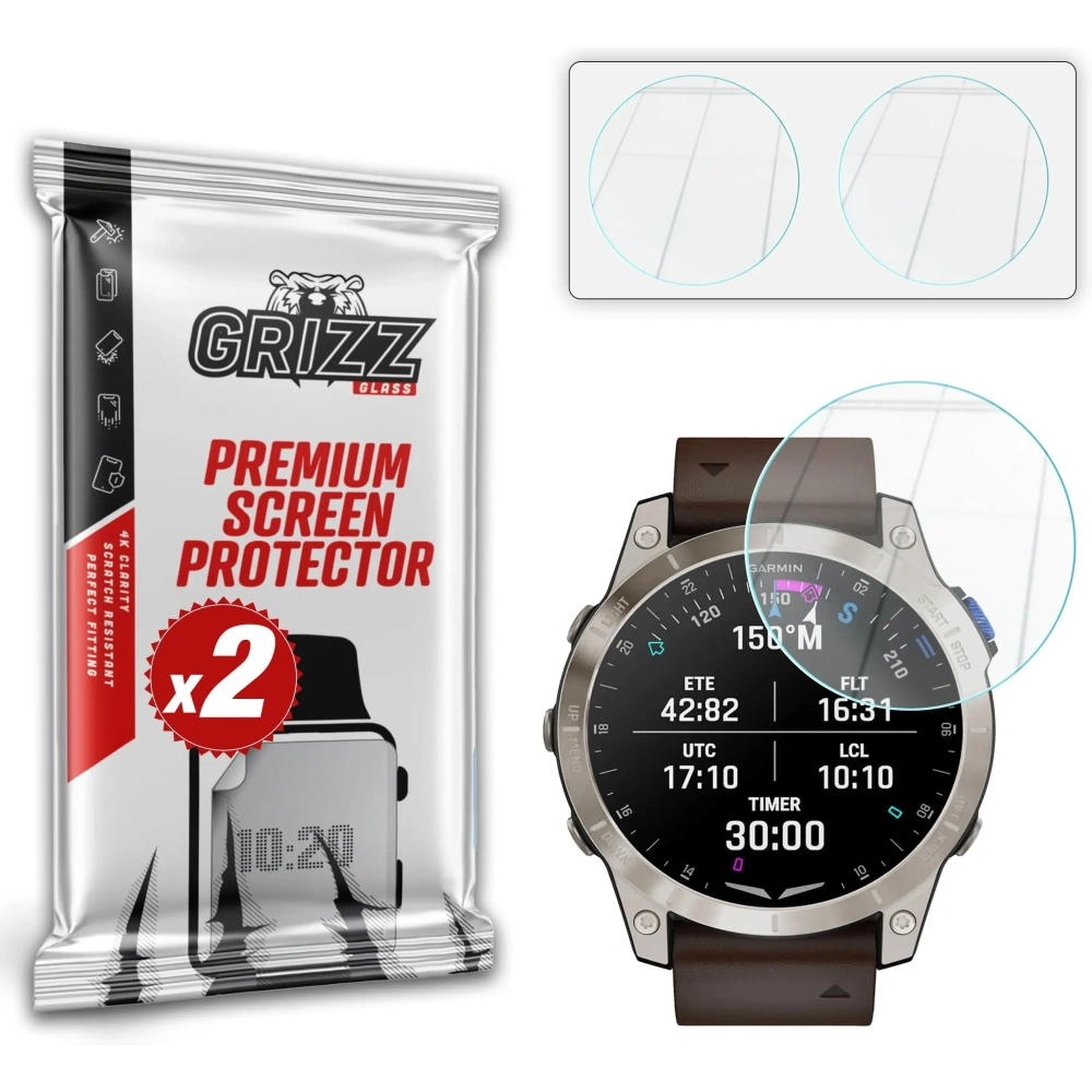 Szkło hybrydowe GrizzGlass HybridGlass do Garmin D2 Mach 1 47mm