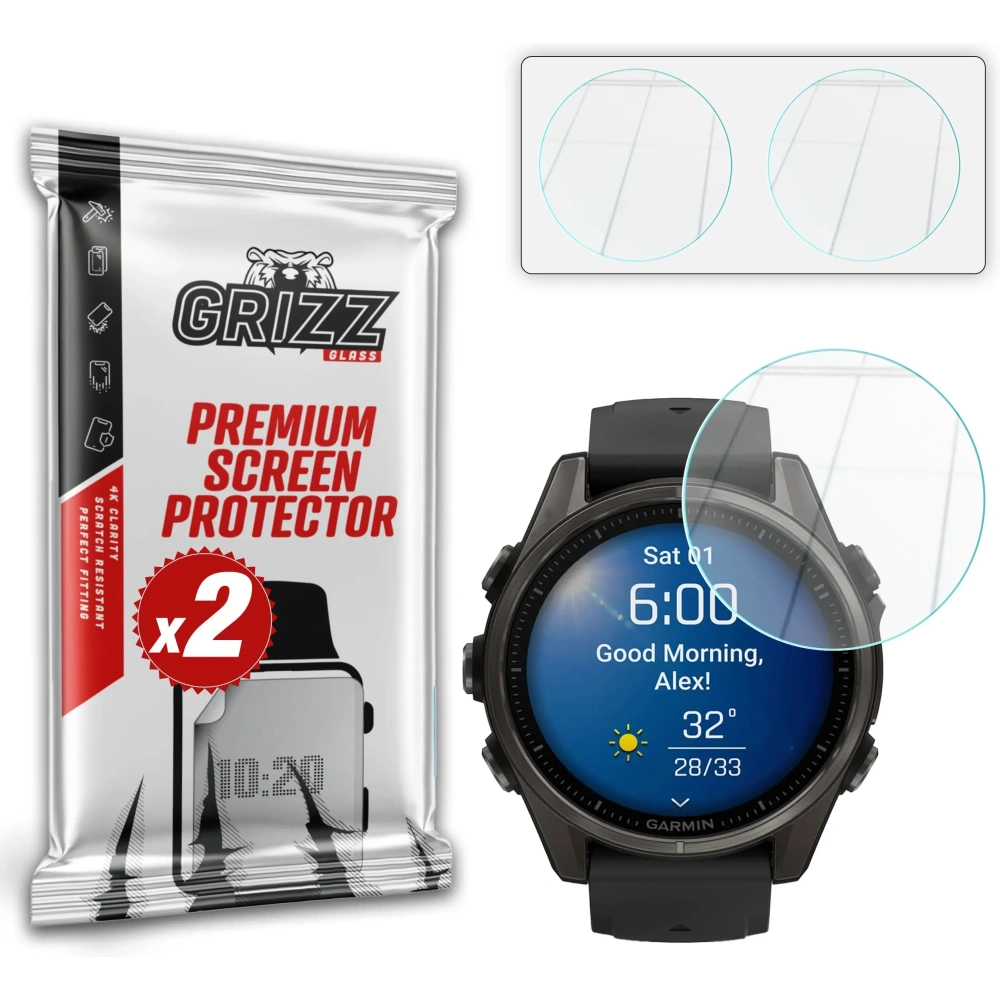 Szkło hybrydowe GrizzGlass HybridGlass do Garmin Fenix 8 43mm