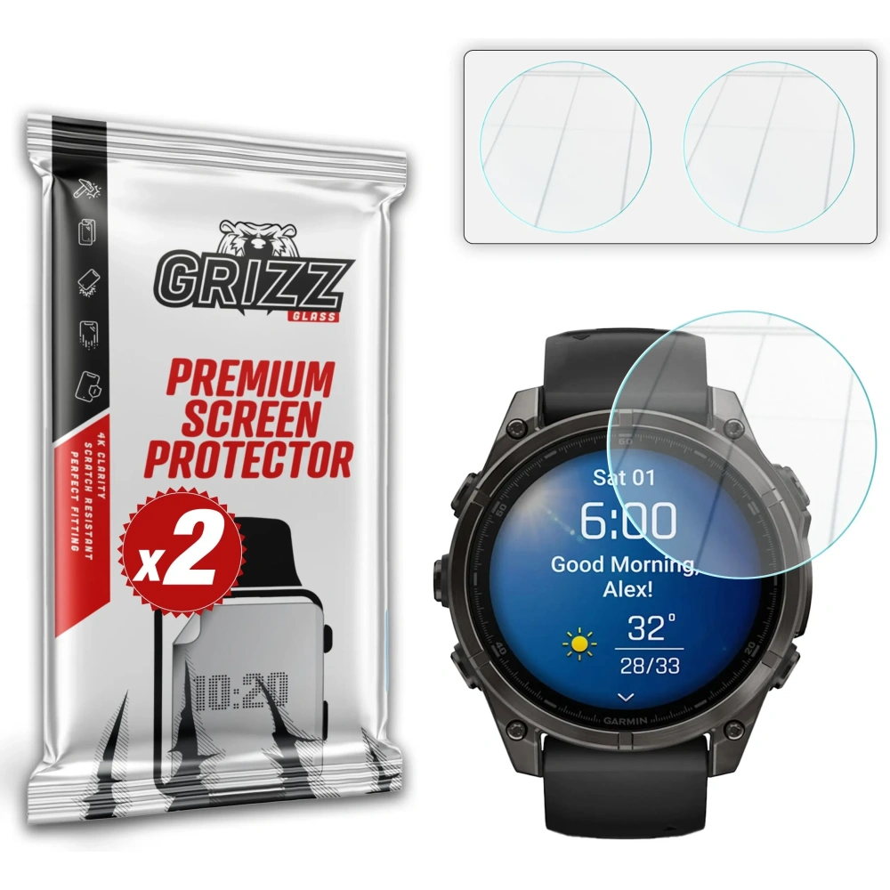 Szkło hybrydowe GrizzGlass HybridGlass do Garmin Fenix 8 47mm