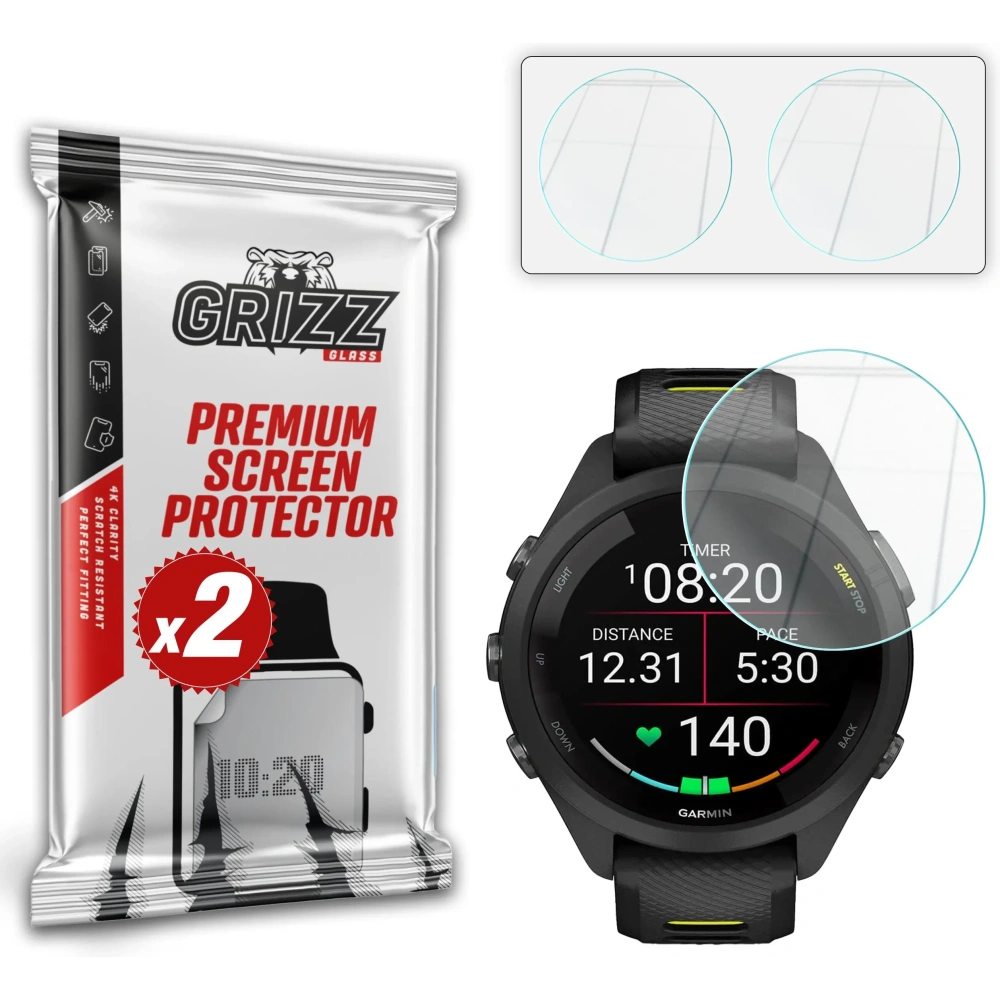 Szkło hybrydowe GrizzGlass HybridGlass do Garmin Forerunner 265S 42mm
