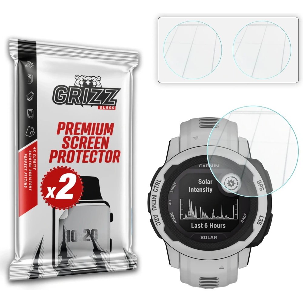 Szkło hybrydowe GrizzGlass HybridGlass do Garmin Instinct 2S 40mm