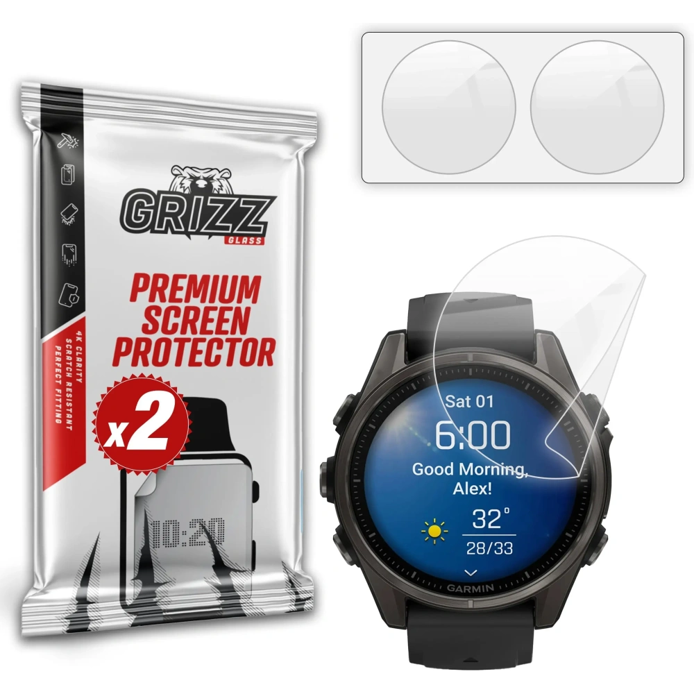 Folia ceramiczna GrizzGlass CeramicFilm do Garmin Fenix 8 43mm