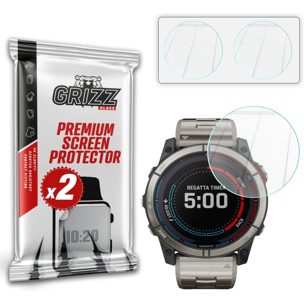 Szkło hybrydowe GrizzGlass HybridGlass do Garmin quatix 7X 51mm