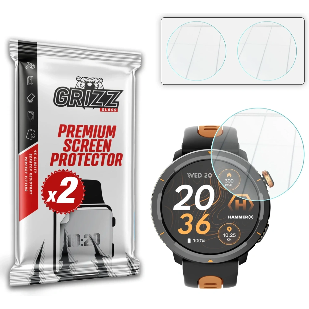 Szkło hybrydowe GrizzGlass HybridGlass do Hammer Watch 2 Lite