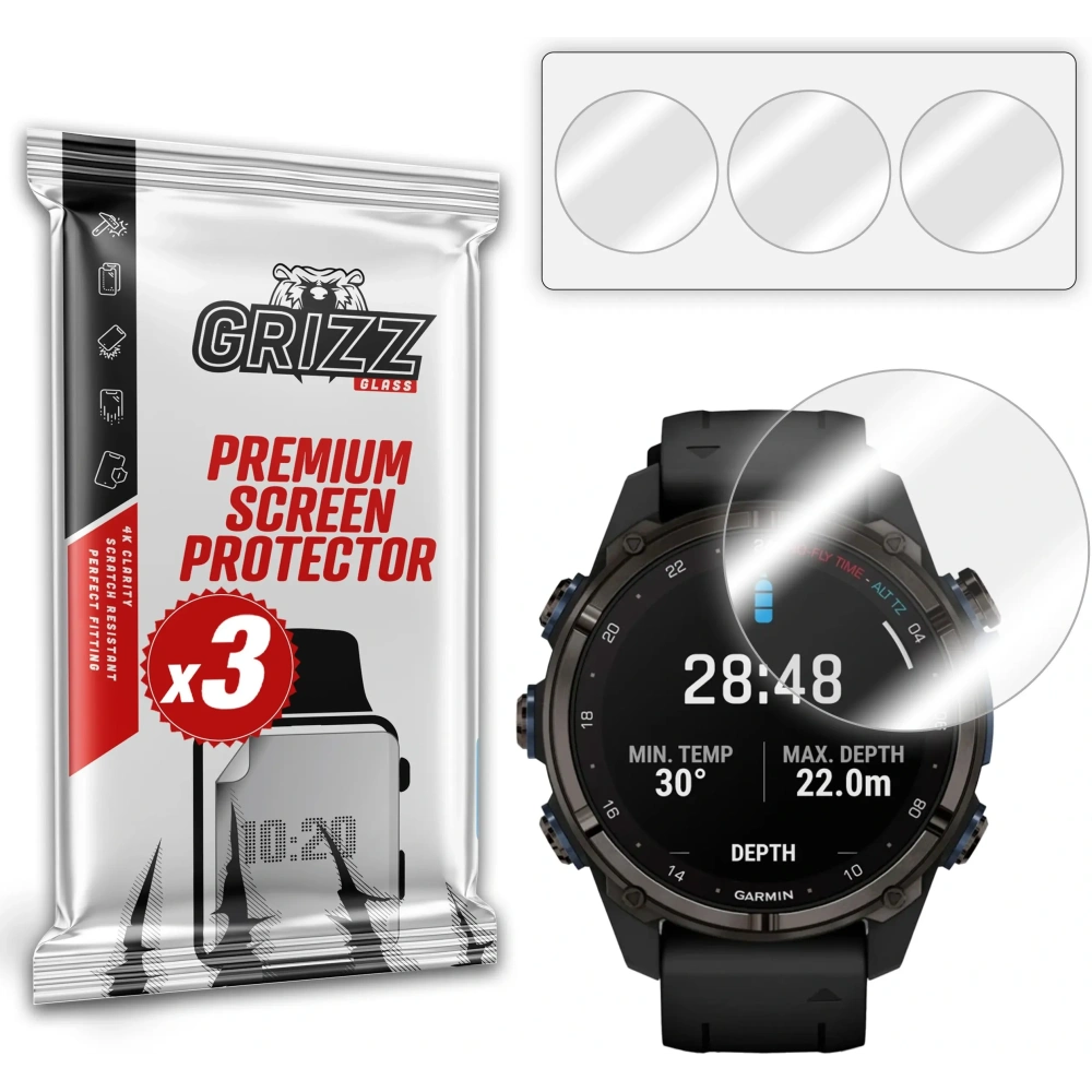 Folia hydrożelowa GrizzGlass Hydrofilm do Garmin Descent Mk3i 51mm