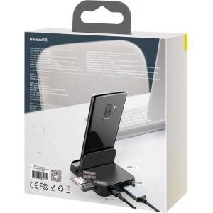 Kup Stacja dokująca, HUB USB-C Baseus Mate Docking do smartfonów Huawei i Samsung, 15W (czarna) - BSU1433BLK - {ean13} - Sklep Home Screen