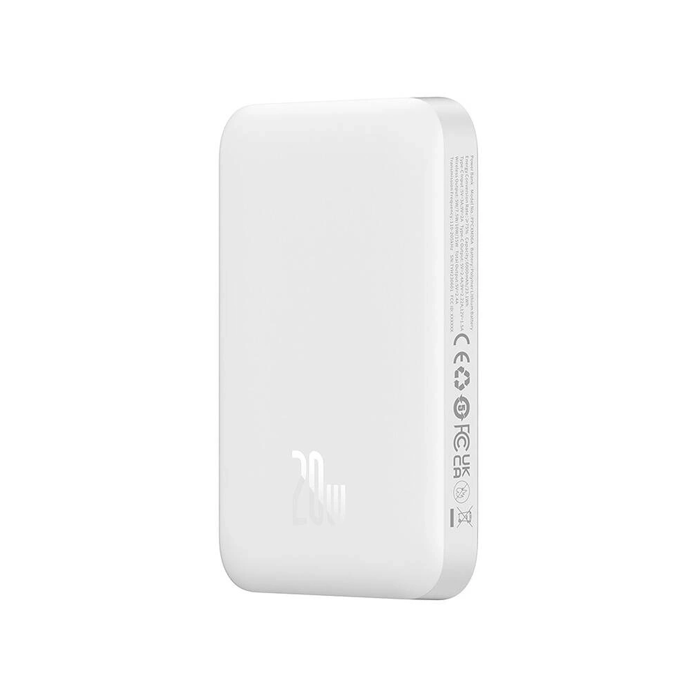 Powerbank magnetyczny Baseus Magnetic Mini 6000mAh 20W MagSafe (biały)
