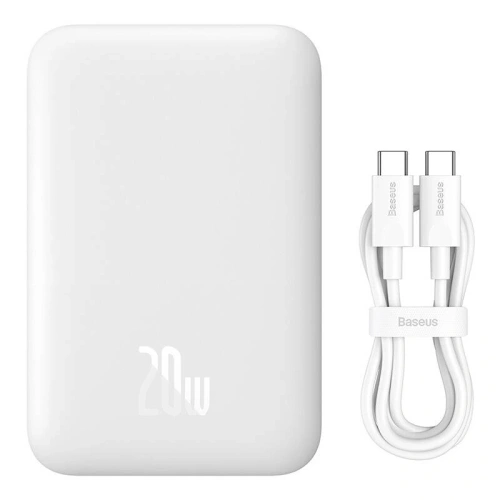 Kup Powerbank magnetický Baseus Magnetic Mini 6000mAh 20W MagSafe (bílý) - BSU8921 - {ean13} - Sklep Home Screen