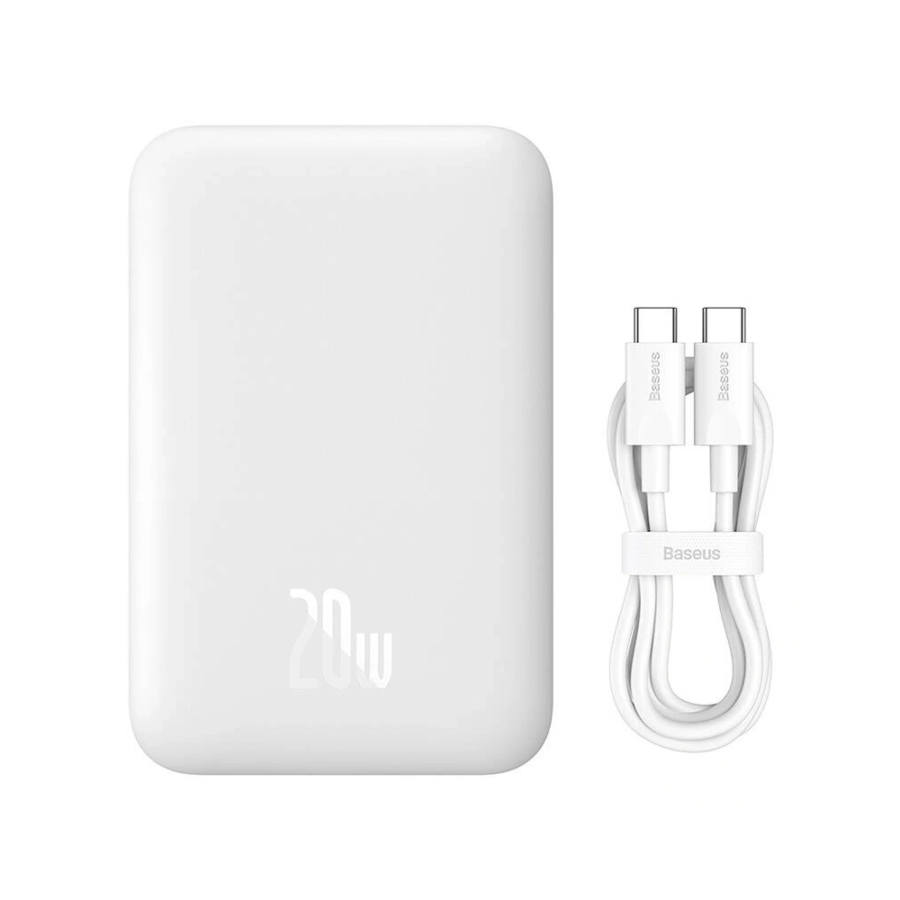 Powerbank magnetyczny Baseus Magnetic Mini 6000mAh 20W MagSafe (biały)