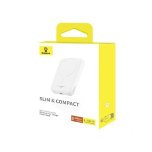 Kup Baseus Magnetic Mini Powerbank 6000mAh 20W MagSafe (alb) - BSU8921 - {ean13} - Sklep Home Screen