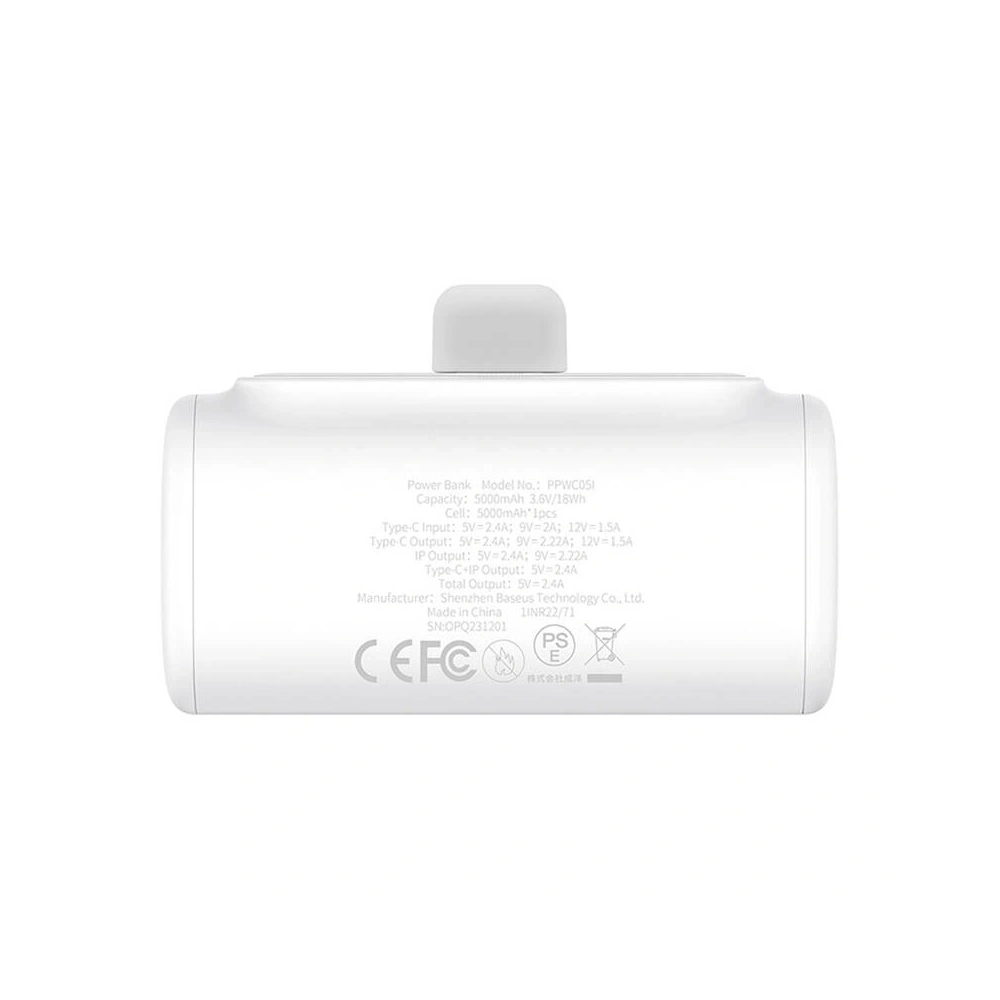 Powerbank OS-Baseus Compact IP 5000mAh 20W (biały)