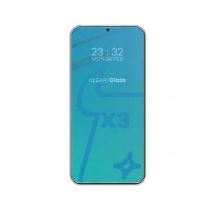 Kup BIZON Klar 2er-Pack 3x gehärtetes Glas + 1x Linsenschutz Samsung Galaxy S24+ Plus - BIZ8254 - {ean13} - Sklep Home Screen