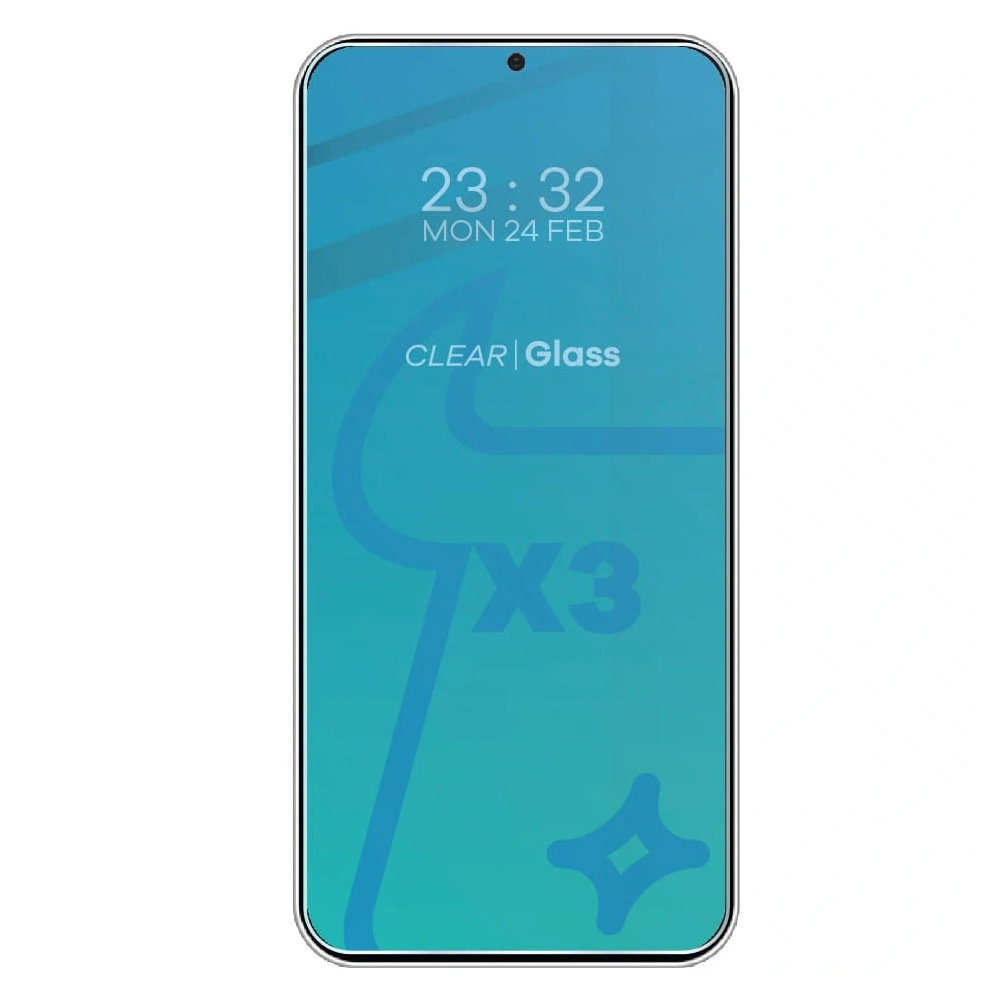 3x szkło na ekran + 1x na aparat BIZON Clear 2 Pack do Samsung Galaxy S24+ Plus