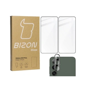 Buy BIZON Edge 2 Pack 2x tempered glass + 1x lens protection Samsung Galaxy S24+ Plus - BIZ8255 - {ean13} - Home Screen Store Europe