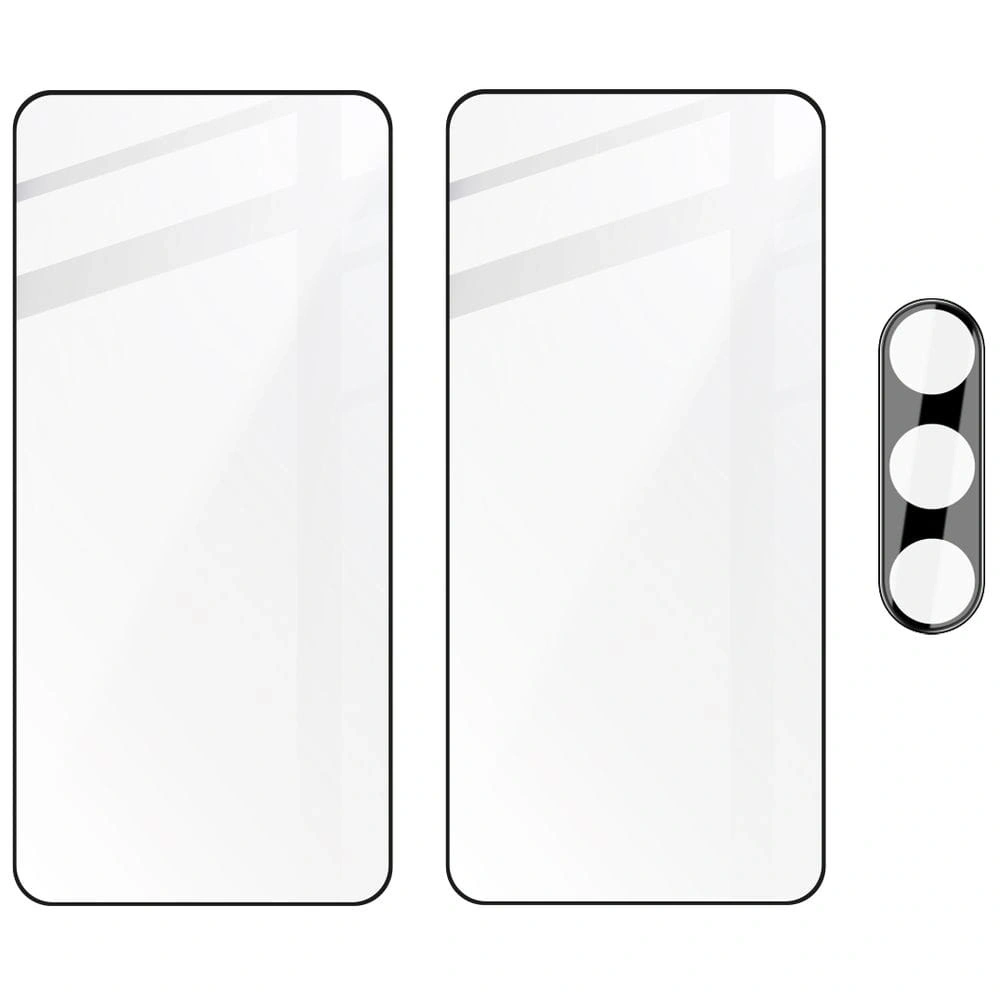2x szkło na ekran + 1x na aparat BIZON Edge 2 Pack do Samsung Galaxy S24+ Plus