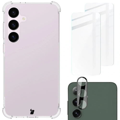 Kup Etui + 2x szkło na ekran + obiektyw Bizon Case Clear Pack do Samsung Galaxy S24+ Plus przezroczyste - BIZ8256 - {ean13} - Sklep Home Screen