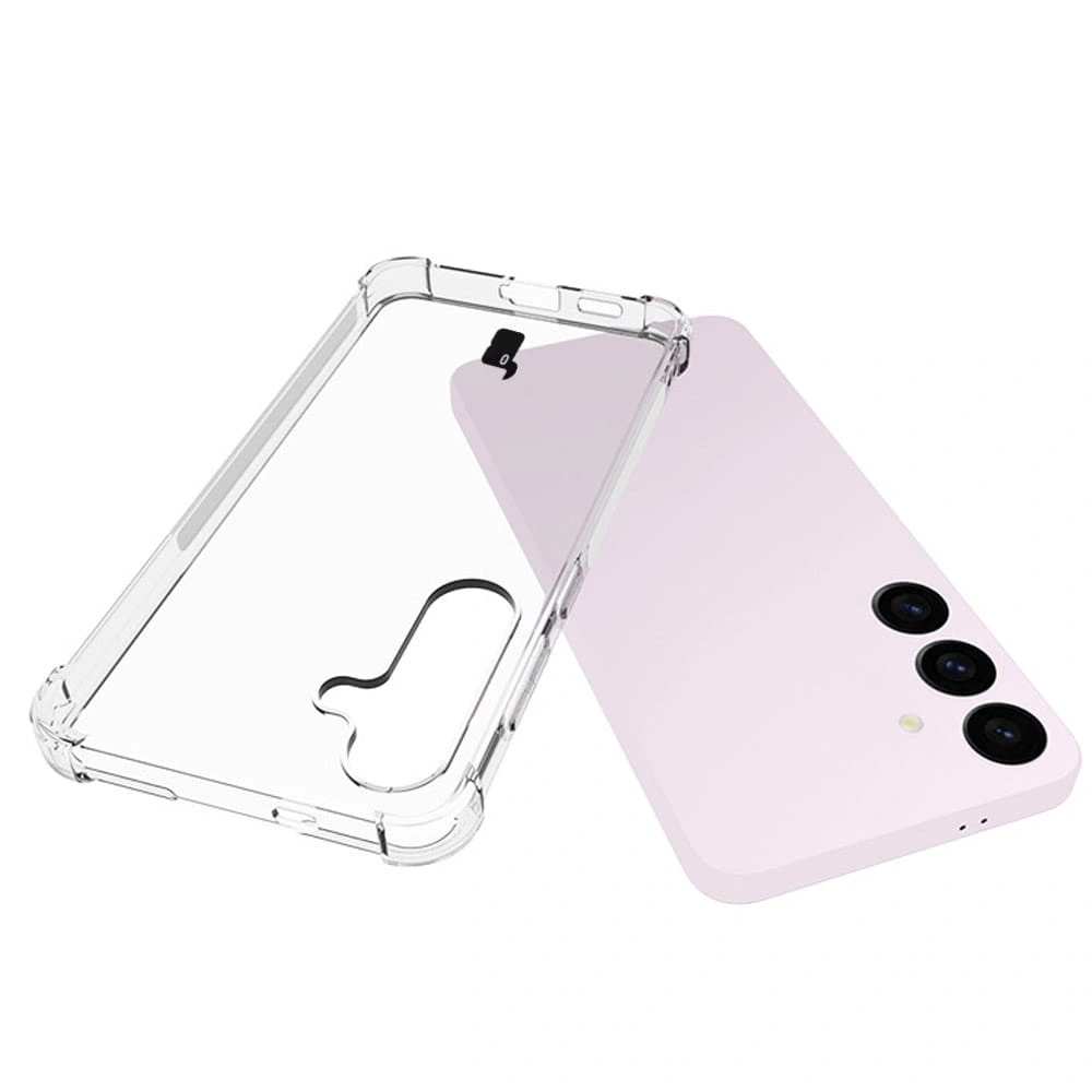 Etui + 2x szkło na ekran + obiektyw Bizon Case Clear Pack do Samsung Galaxy S24+ Plus przezroczyste