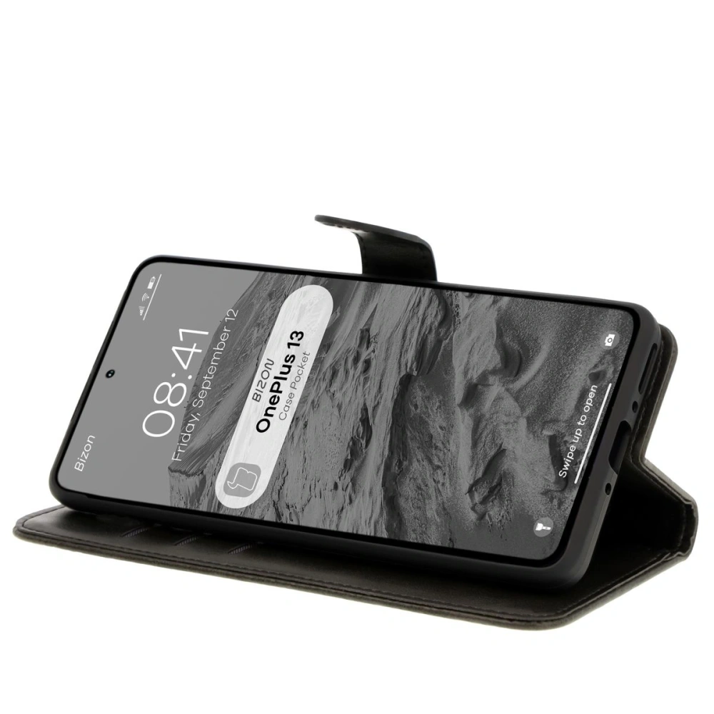 Etui z klapką Bizon Case Pocket do OnePlus 13 czarne
