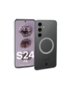 Etui z pierścieniem magnetickým Bizon Case CrystalO do Samsung Galaxy S24 FE průhledné