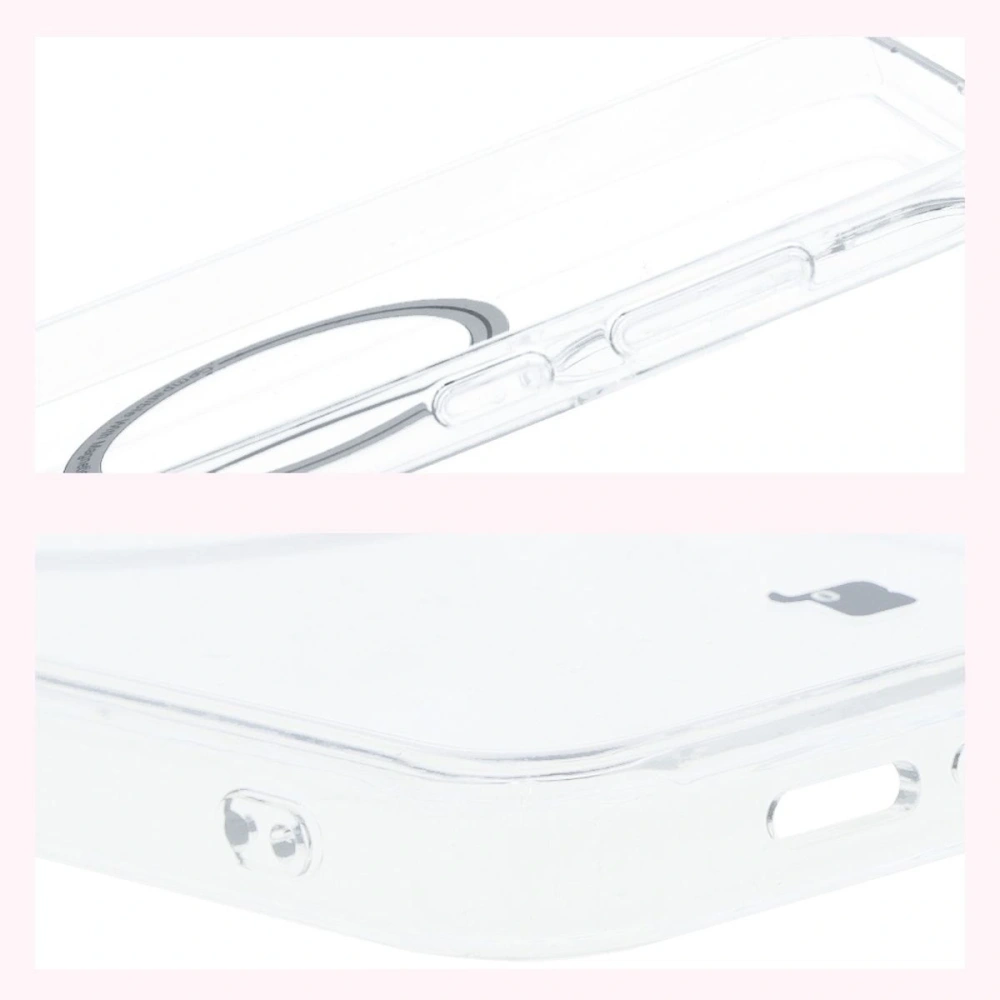 Etui z pierścieniem magnetycznym Bizon Case CrystalO do Samsung Galaxy S24 FE przezroczyste