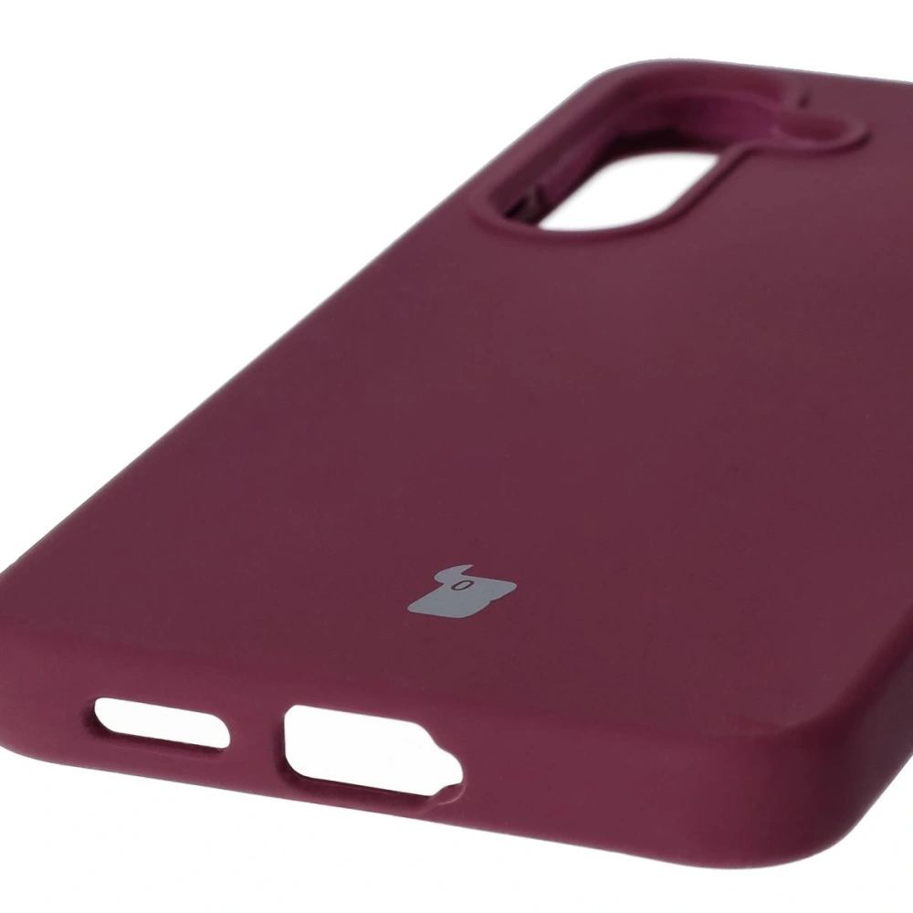 Silikonowe etui Bizon Soft Case do Samsung Galaxy S25 ciemnofioletowe