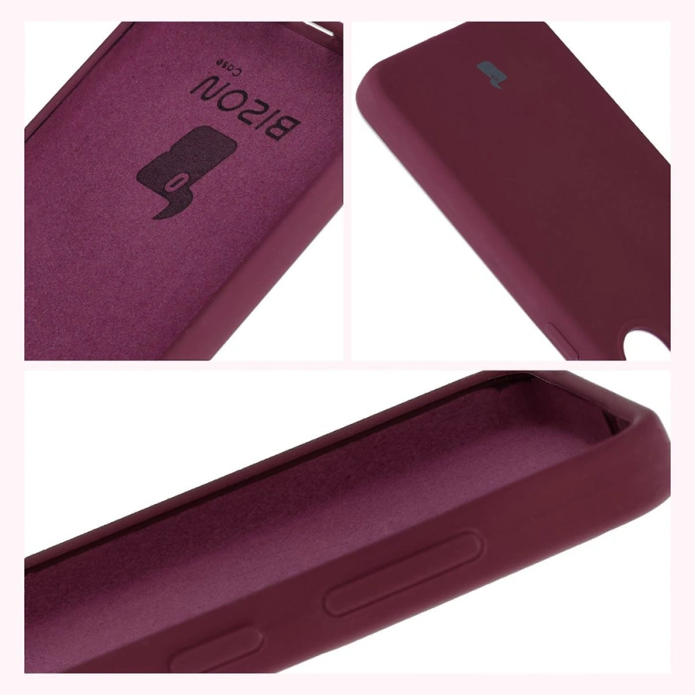 Silikonowe etui Bizon Soft Case do Samsung Galaxy S25 ciemnofioletowe