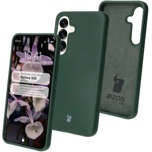 Kup Silikonowe etui Bizon Soft Case do Samsung Galaxy S25 ciemnozielone - BIZ8260 - {ean13} - Sklep Home Screen