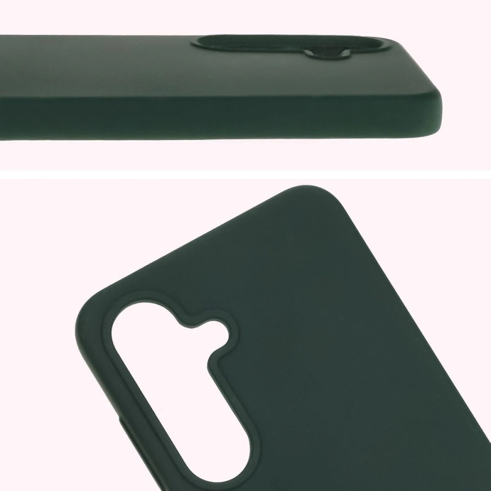 Silikonowe etui Bizon Soft Case do Samsung Galaxy S25 ciemnozielone