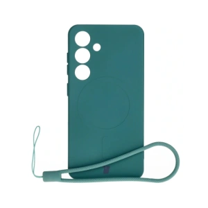 Kup Silikonowe etui z pierścieniem magnetycznym Bizon Case Silicone Magnetic do Samsung Galaxy S25 / Galaxy S24 ciemnozielone - BIZ8261 - {ean13} - Sklep Home Screen