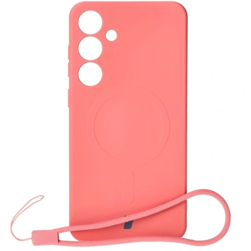 Kup Silikonowe etui z pierścieniem magnetycznym Bizon Case Silicone Magnetic do Samsung Galaxy S25+ Plus / S24+ Plus brudnoróżowe - BIZ8263 - {ean13} - Sklep Home Screen